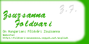 zsuzsanna foldvari business card